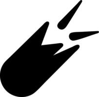 meteor black fill icon vector