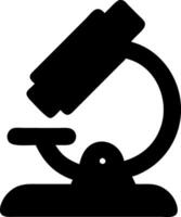 microscope black fill icon vector