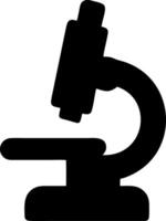 microscope black fill icon vector