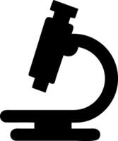 microscope black fill icon vector