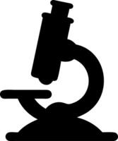 microscope black fill icon vector