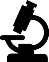 microscope black fill icon vector