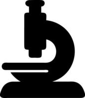 microscope black fill icon vector