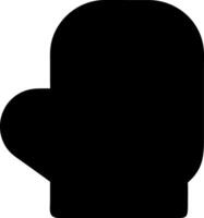 mitten black fill icon vector