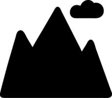 mountains black fill icon vector