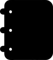 notebook black fill icon vector
