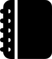 notebook black fill icon vector