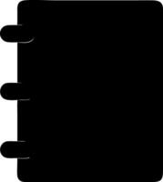 notebook black fill icon vector