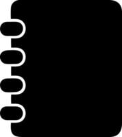notebook black fill icon vector