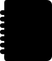 notebook black fill icon vector