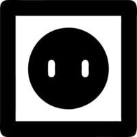oven black fill icon vector