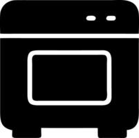 oven black fill icon vector