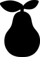 pear black fill icon vector