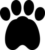 paw black fill icon vector
