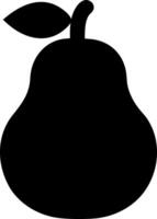 pear black fill icon vector
