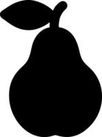 pear black fill icon vector