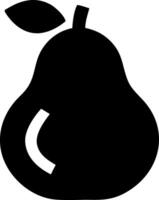 pear black fill icon vector