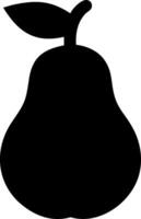 pear black fill icon vector