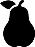 pear black fill icon vector