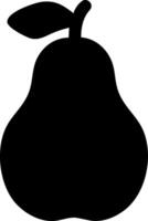 pear black fill icon vector
