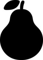 pear black fill icon vector