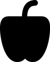 pepper black fill icon vector