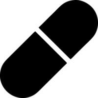 pill black fill icon vector