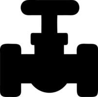 pipe valve black fill icon vector