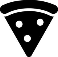 pizza slice black fill icon vector