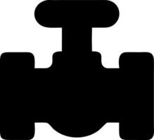 pipe valve black fill icon vector