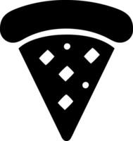 pizza slice black fill icon vector