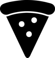 pizza slice black fill icon vector