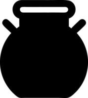 pot black fill icon vector