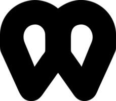 pretzel black fill icon vector