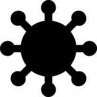 virus black fill icon vector