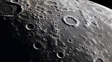 Full Moon in the space. Neural network photo
