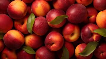 Background of bright and ripe nectarines in full screen. image photo
