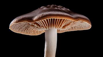 Mushroom on a black background. Neural network photo