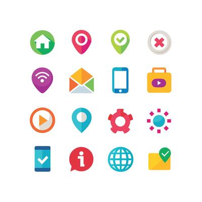 Contact Icon Set Collection Illustration