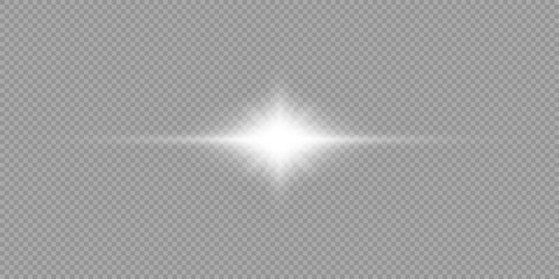 White horizontal light effect of lens flares