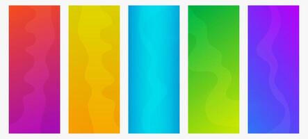 Modern colorful gradient background with wave lines vector