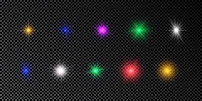 Light effect of lens flare vector