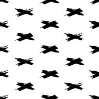 Seamless pattern with hand drawn cross symbols vector