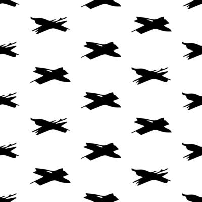Seamless pattern with hand drawn cross symbols