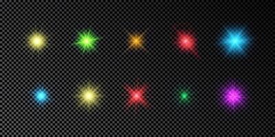 Light effect of lens flare vector