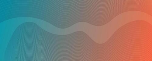 Modern colorful gradient background with wave lines vector