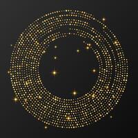 Abstract gold glowing halftone dotted background vector