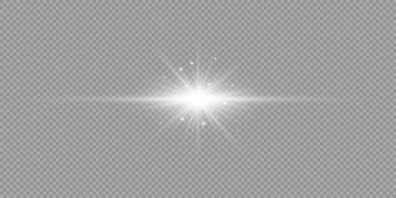 White horizontal light effect of lens flares