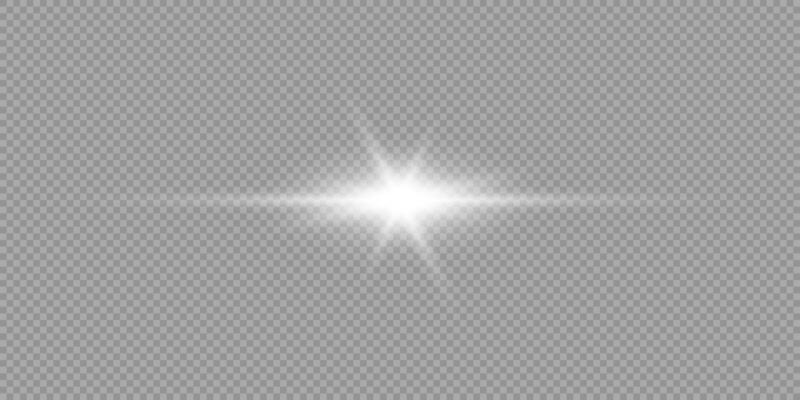 White horizontal light effect of lens flares