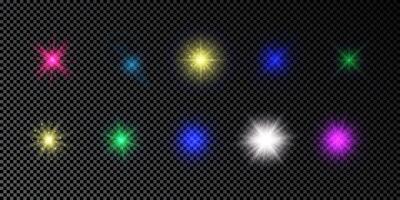 Light effect of lens flare vector